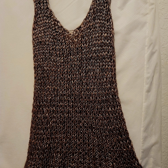 Dress crochet/ brown / handmade. I DO NOT ACCEPT RETURNS - Picture 2 of 5